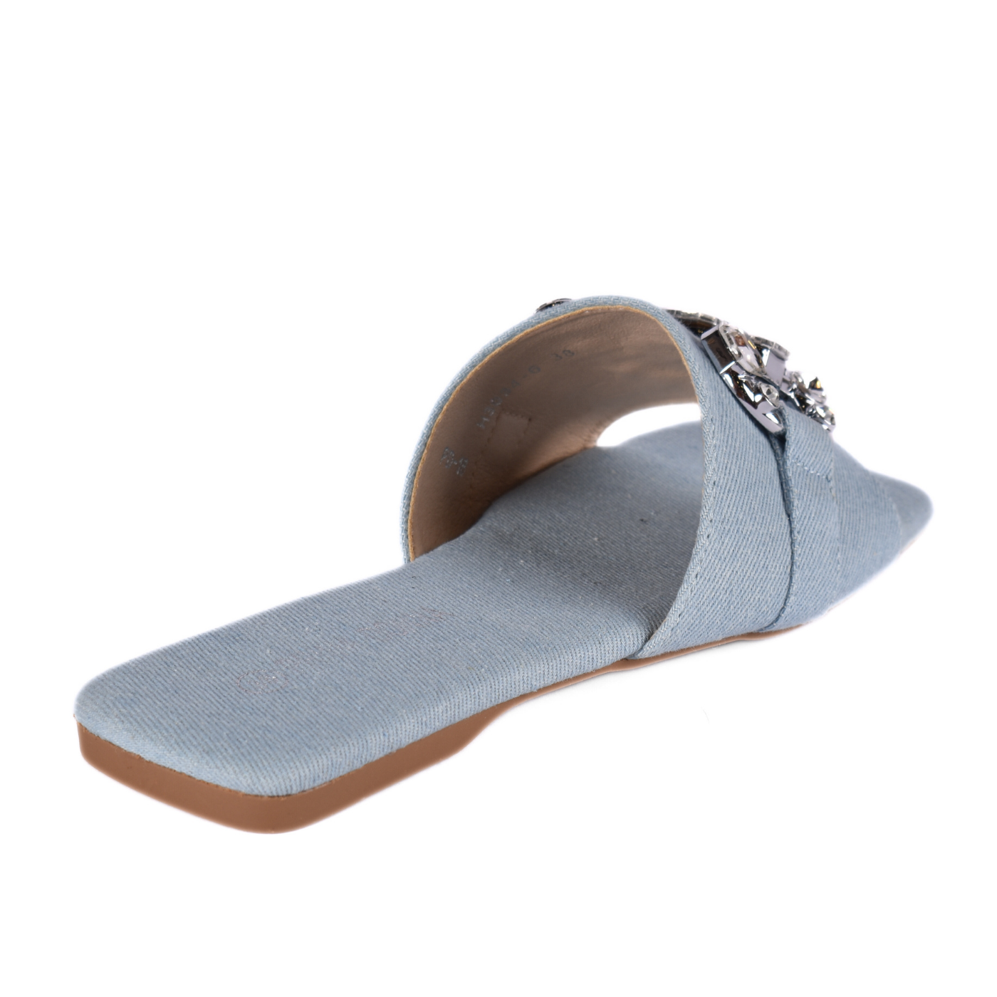 Embellished Brown Slide Slipper Melouk