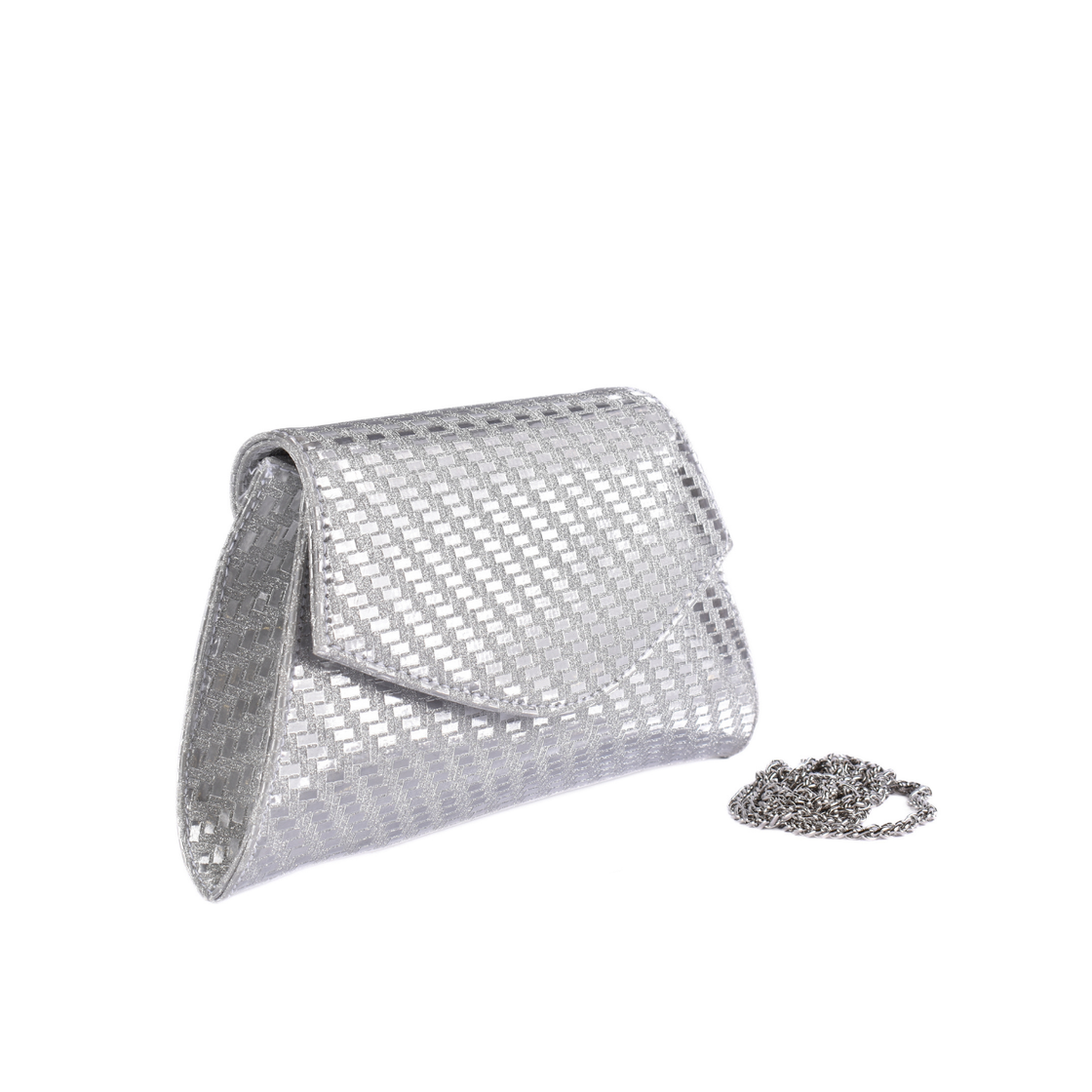 Simple  Mini Bag With Handel Silver