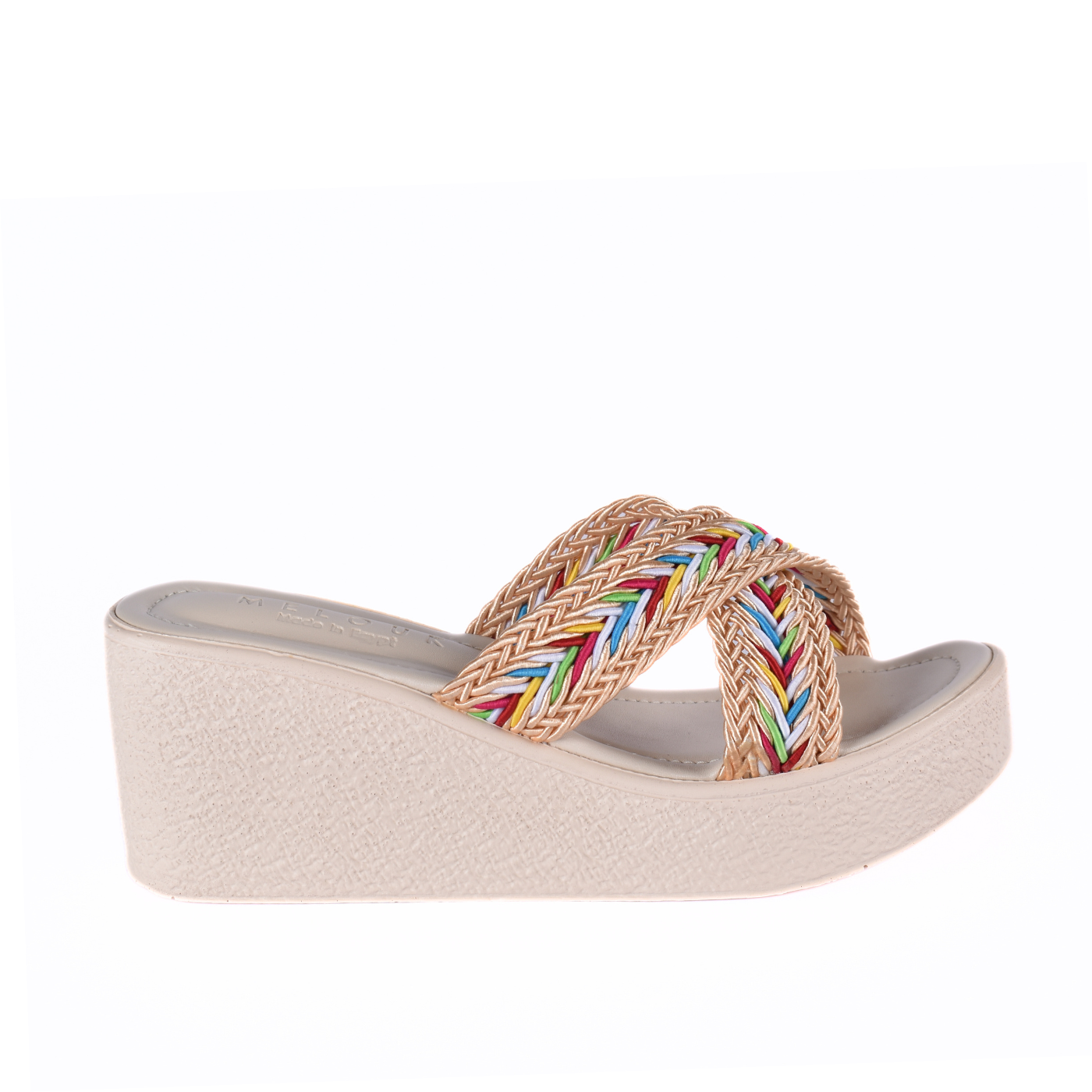 Strap Platform Slipper With Details Melouk