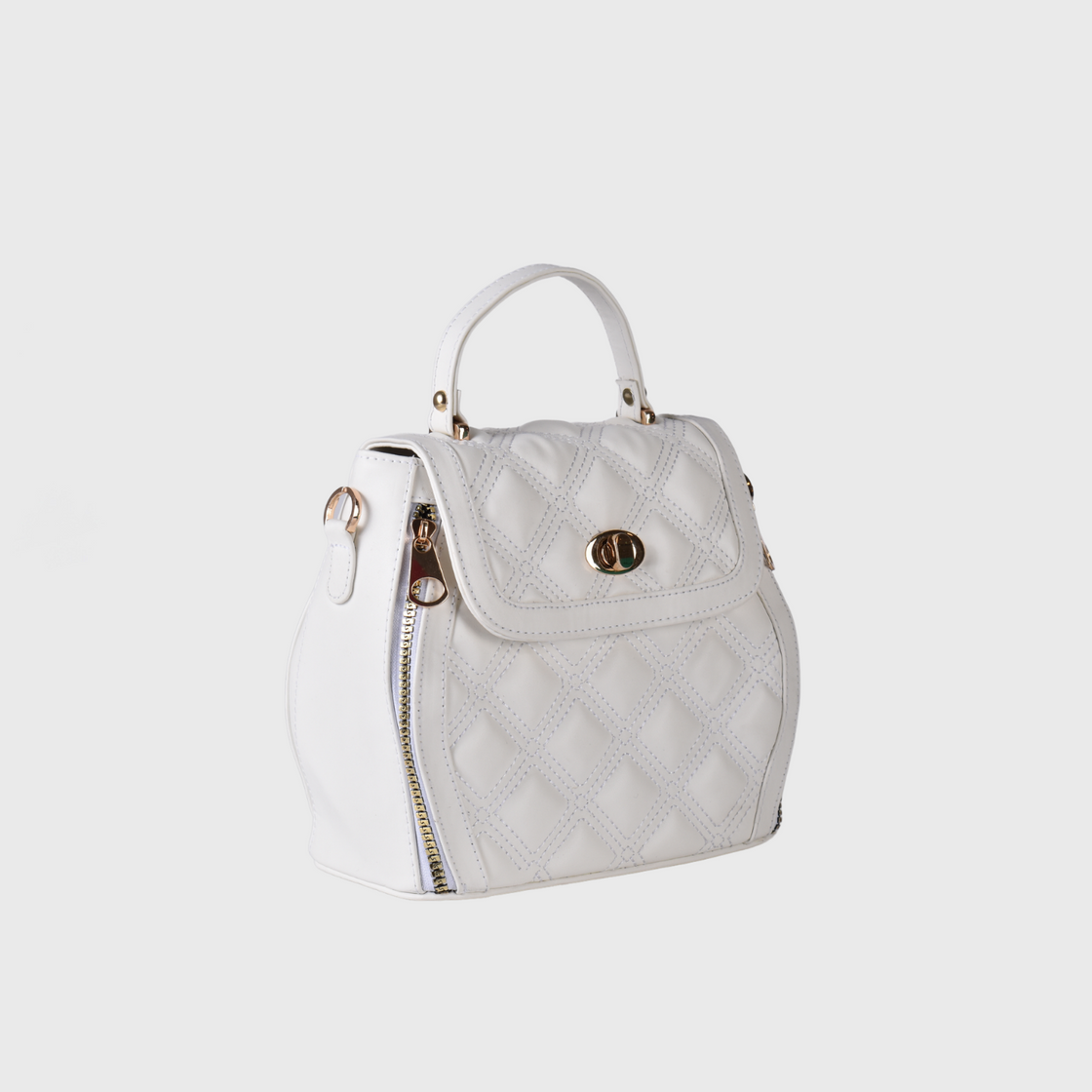 Backpack Leather Bag White