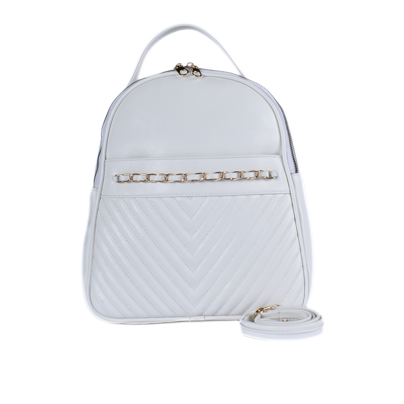 Embossed Leather Backpack Bag