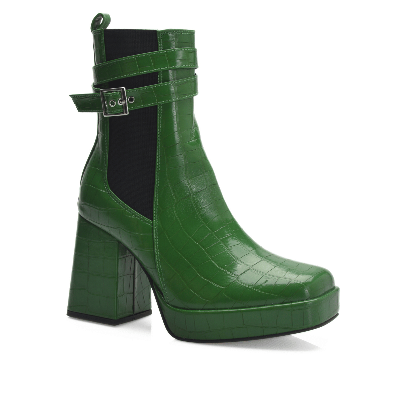 Half Boot with Zipper and Elastic