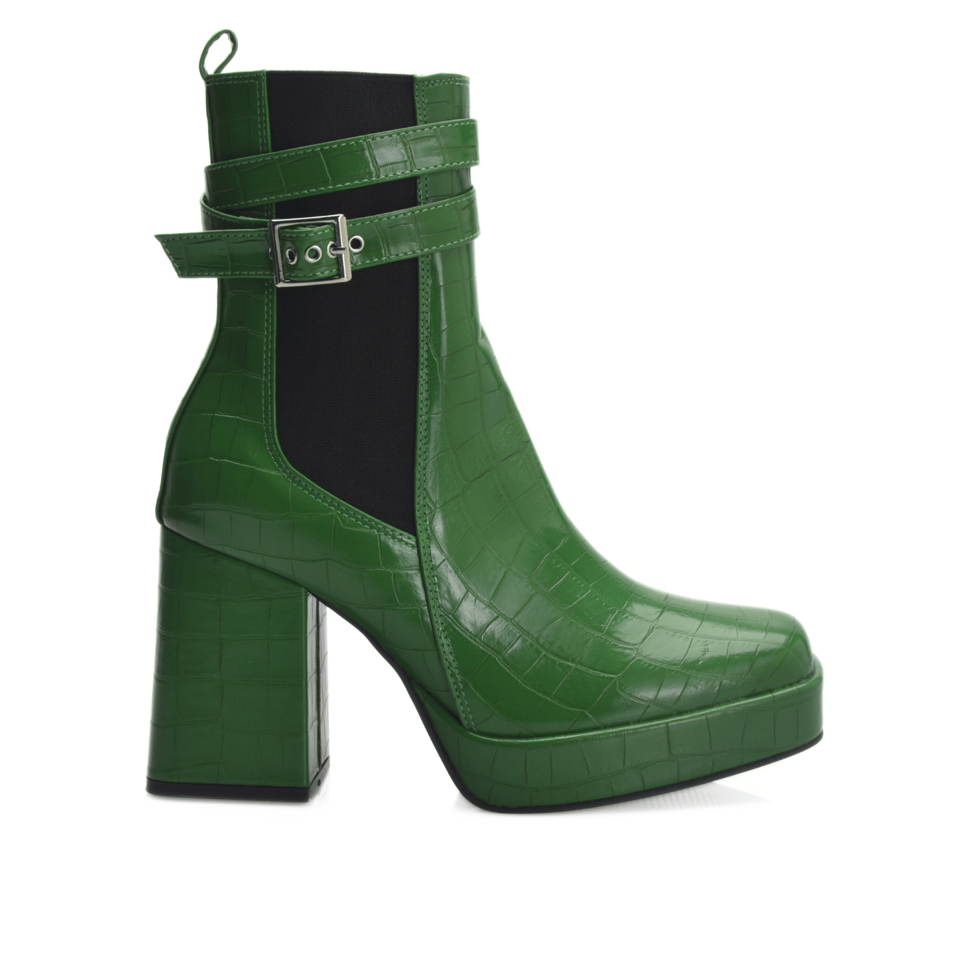 Half Boot with Zipper and Elastic