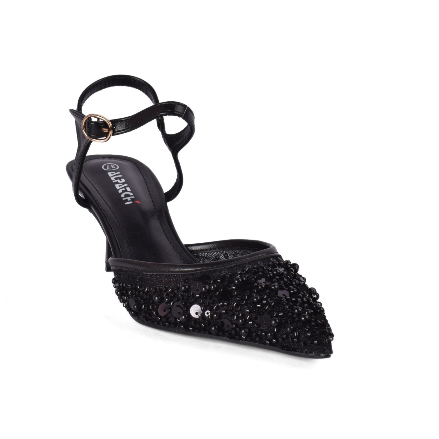 Comfortable Women's Heels With Details Black