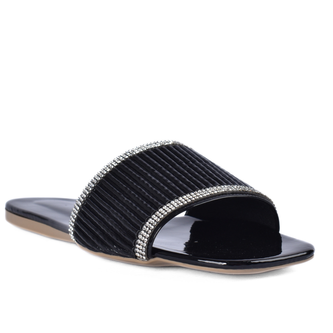 Lightweight flat slippers Black