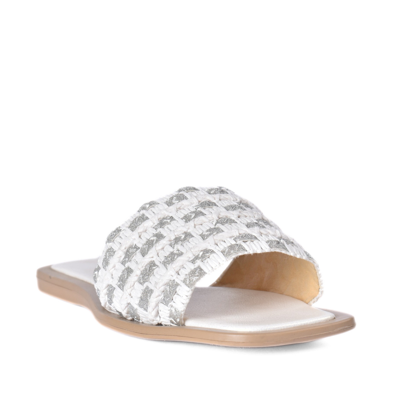 Comfortable flat slippers White