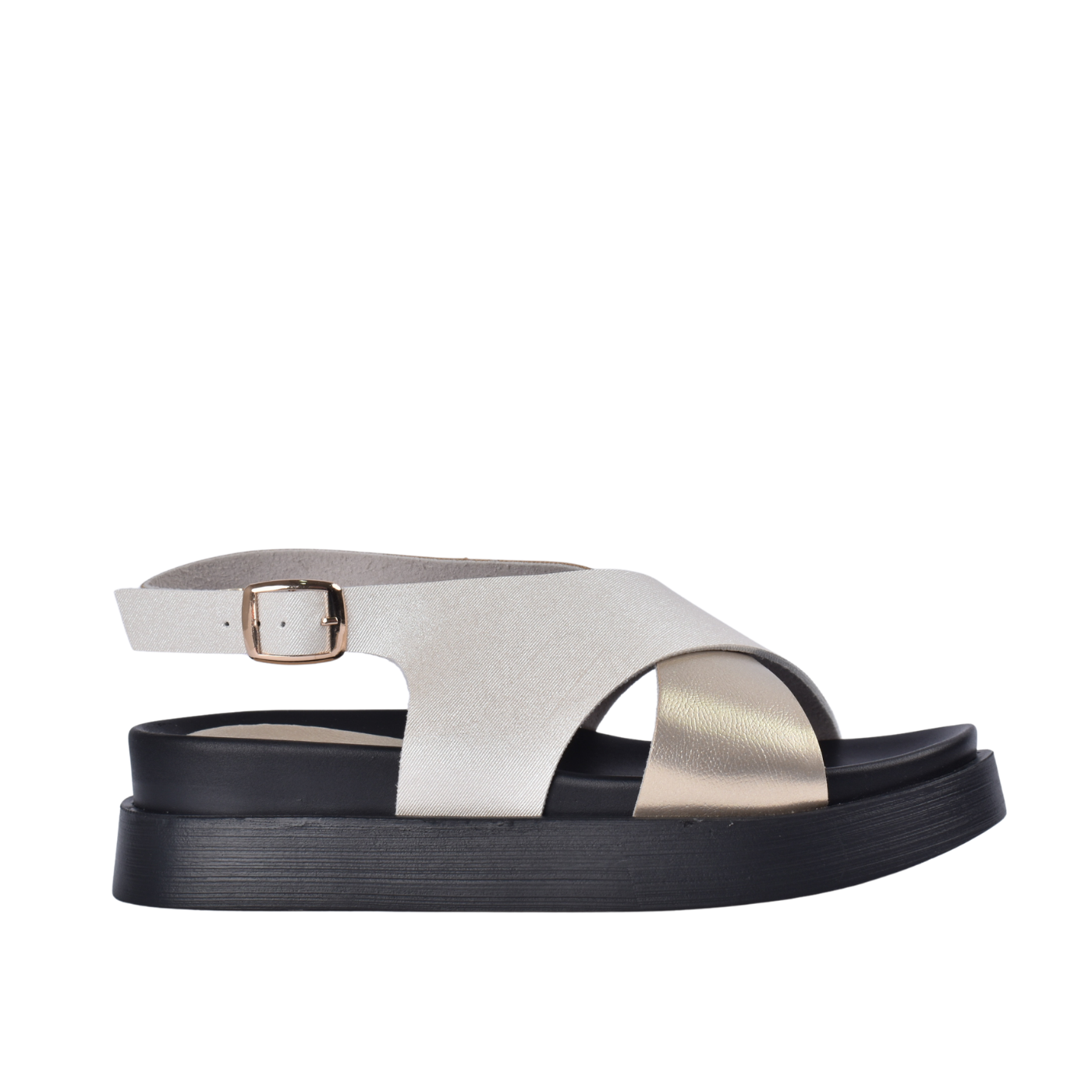 Double buckle strap sandals