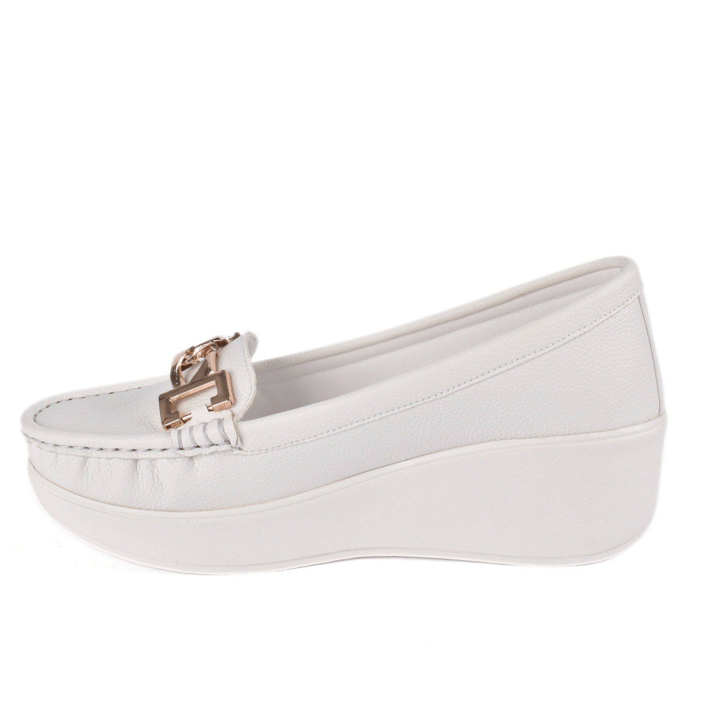 Comfort Leather Loafers with Gold Chain Melouk