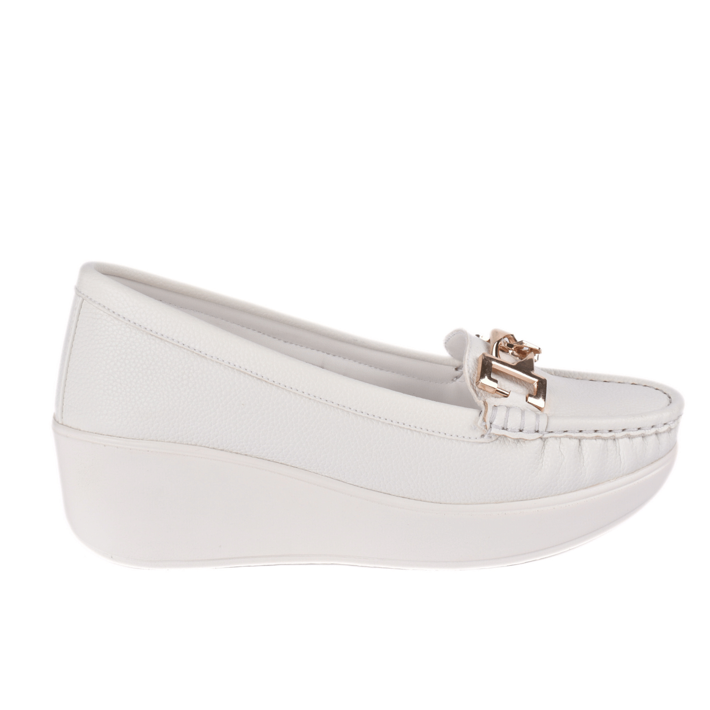 Comfort Leather Loafers with Gold Chain Melouk