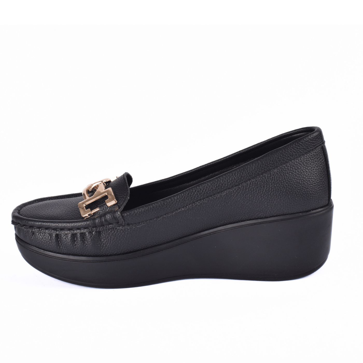 Comfort Leather Loafers with Gold Chain Melouk