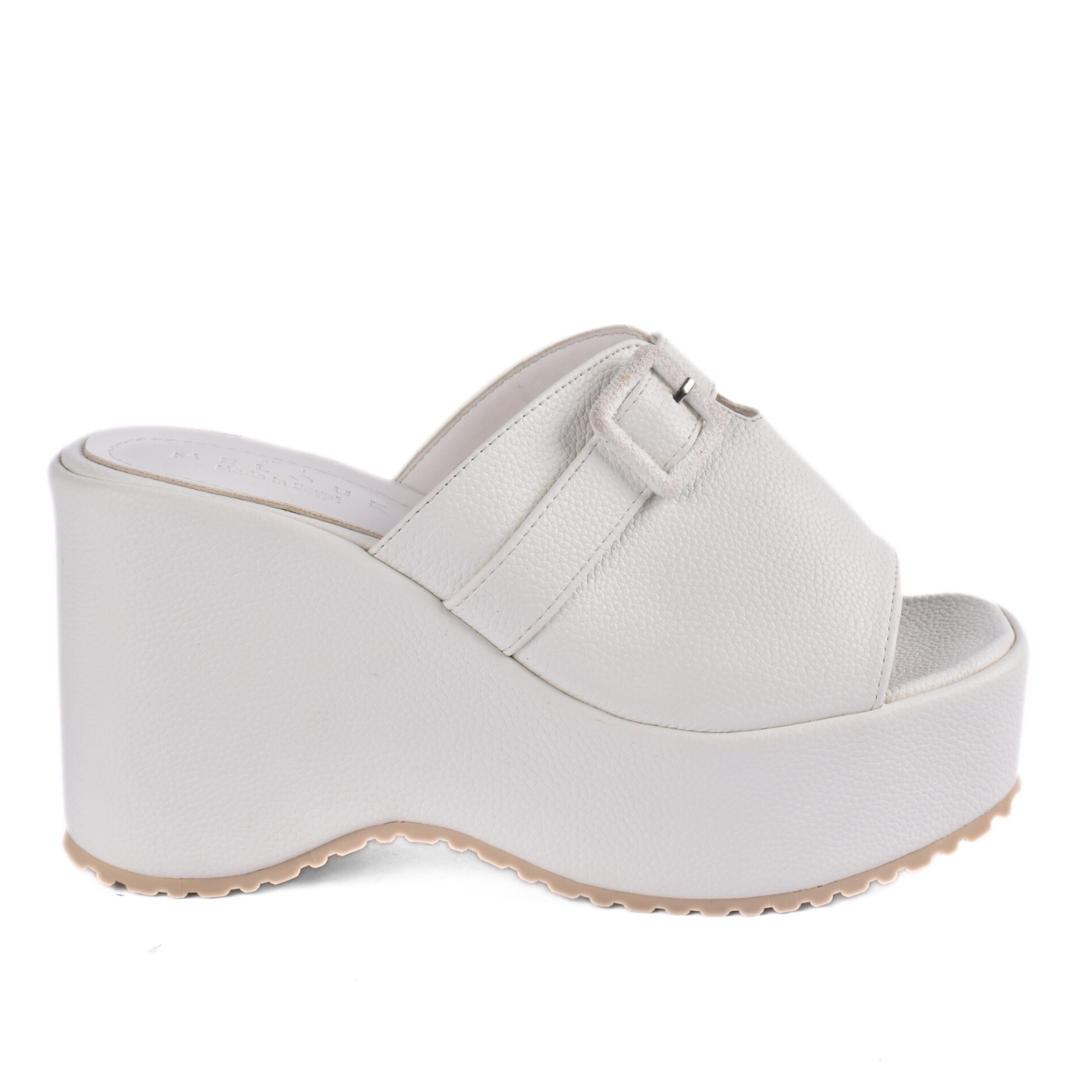 Platform Wedge Slide Sandals With Buckle Detail Melouk