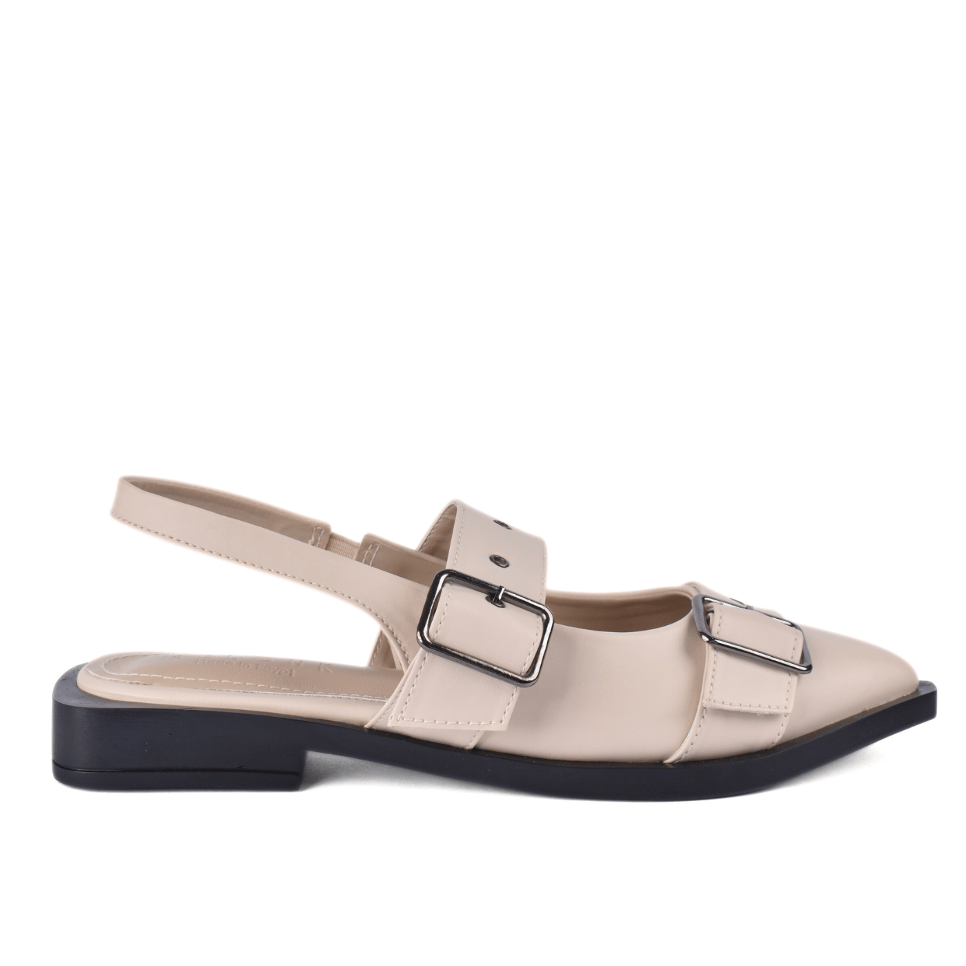 Edgy Buckled Pointed Toe Sandals Melouk