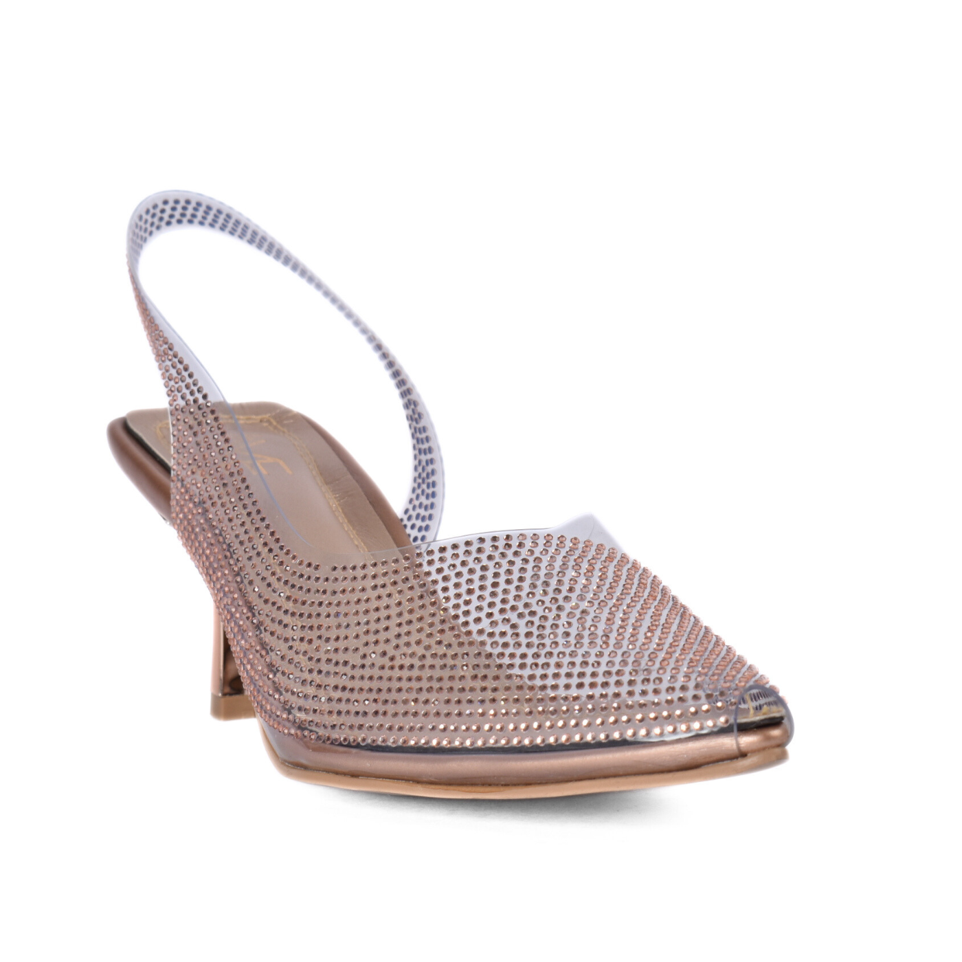 Stylish shoes with stiletto heels and details