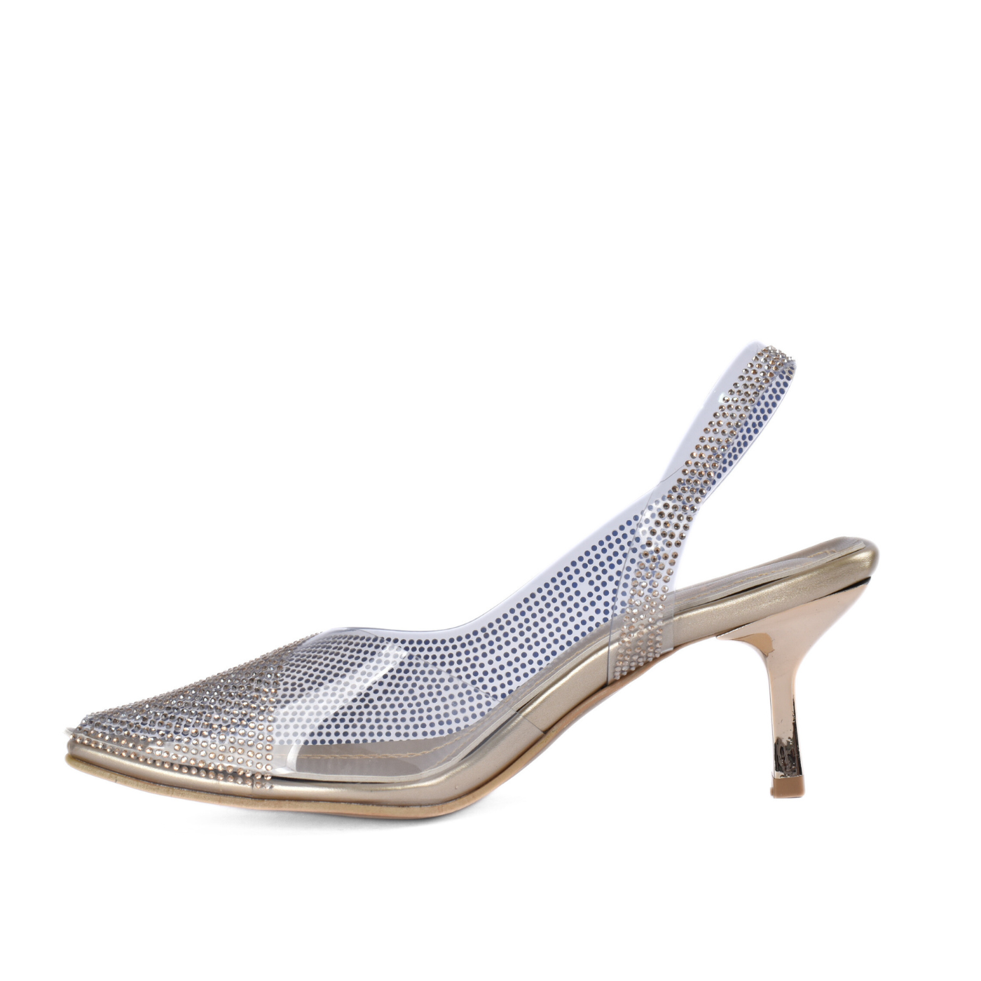 Stylish shoes with stiletto heels and details