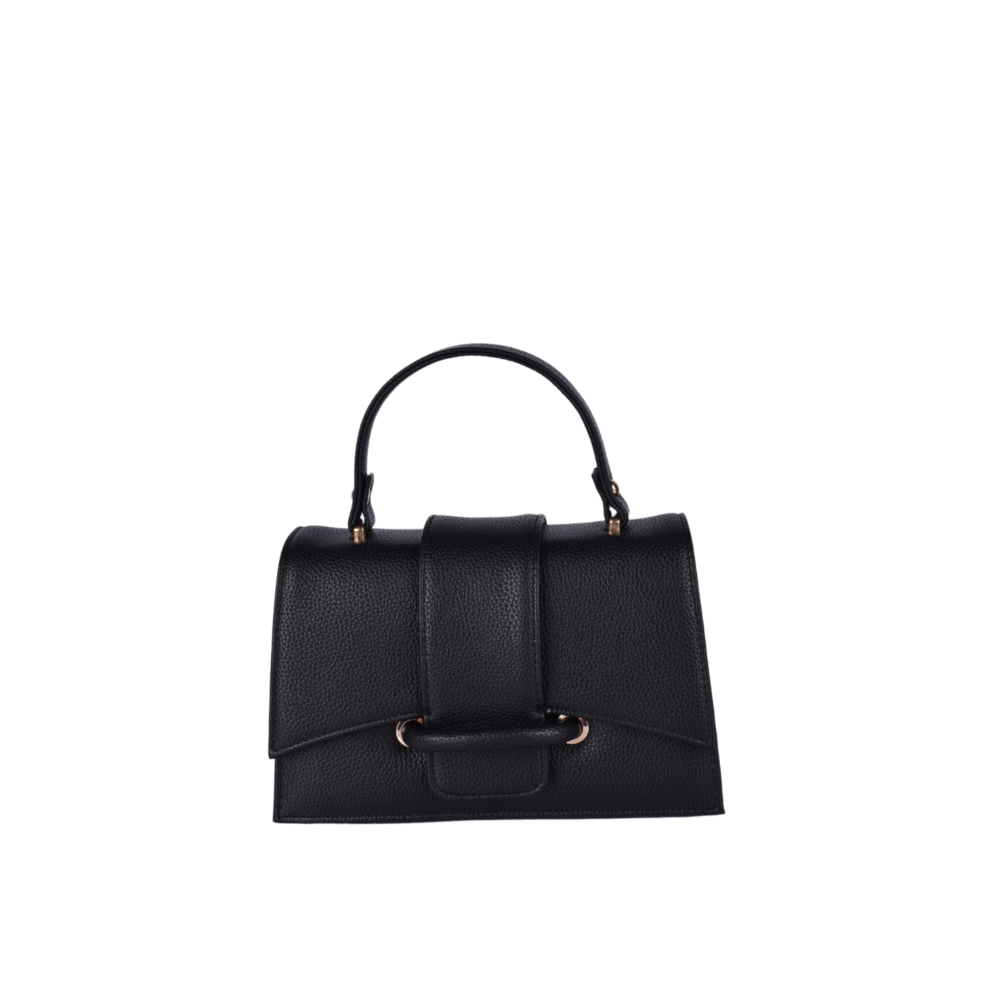 Leather Bag With Handle Black Melouk