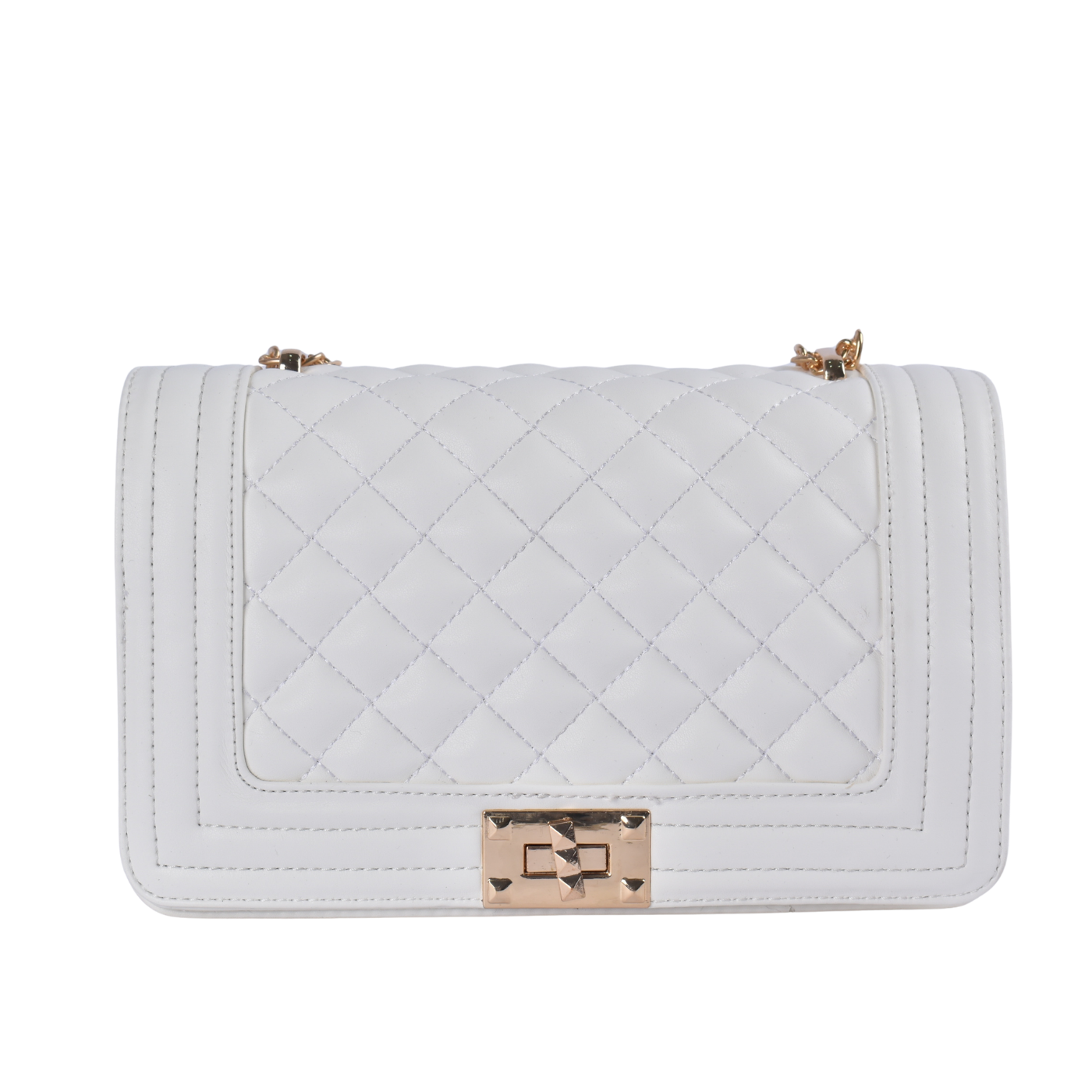 Lined Leather Shoulder Bag