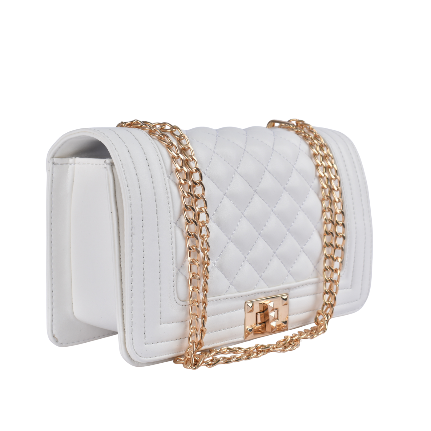 Lined Leather Shoulder Bag