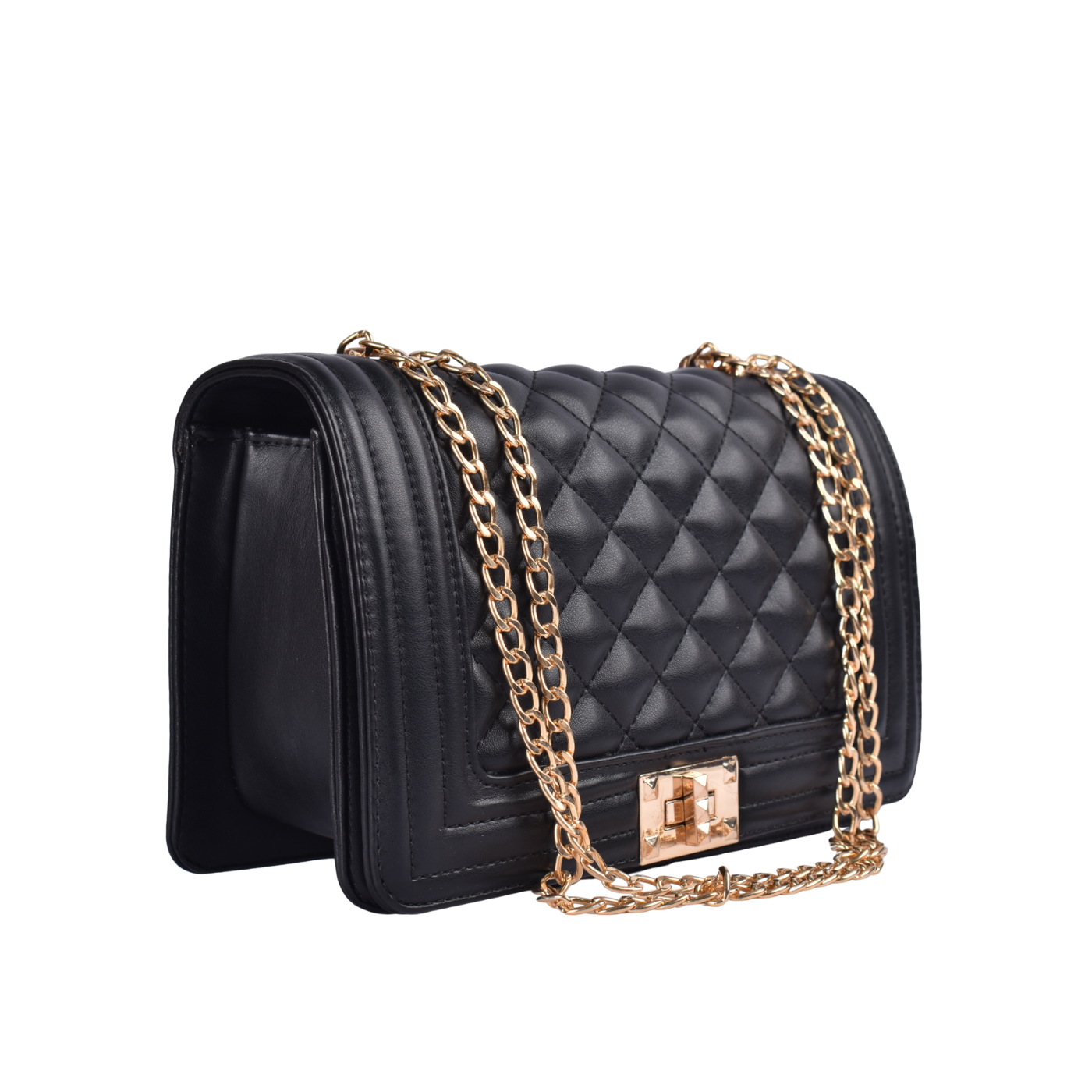 Lined Leather Shoulder Bag