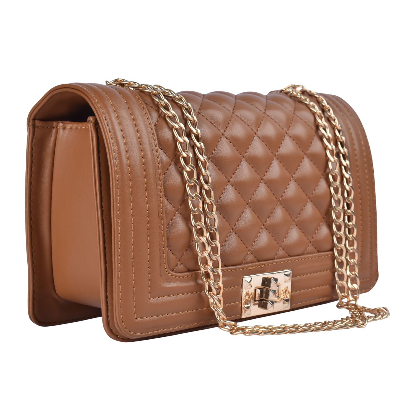 Lined Leather Shoulder Bag