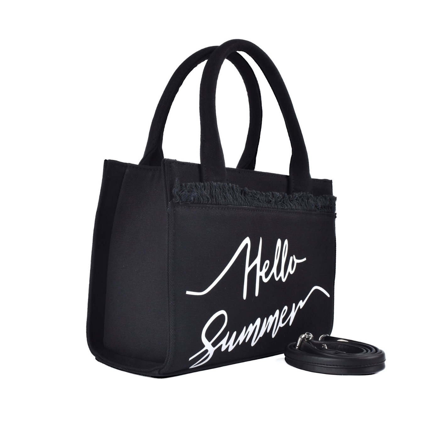 Pastel Mini Canvas Tote Bag with Fringe Melouk