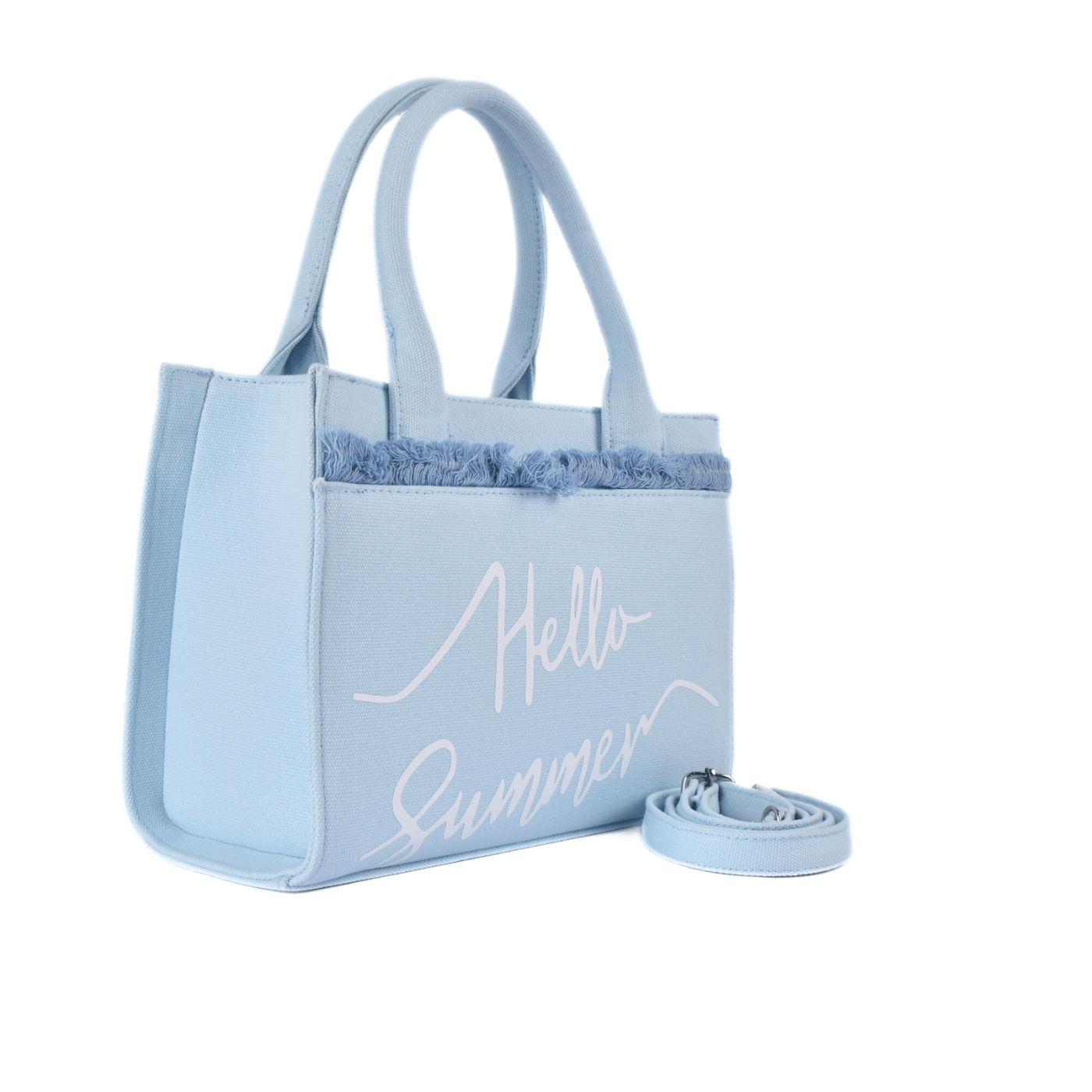 Pastel Mini Canvas Tote Bag with Fringe Melouk