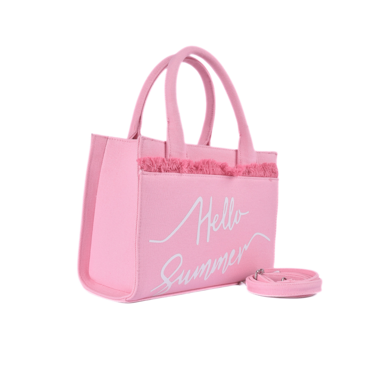 Pastel Mini Canvas Tote Bag with Fringe Melouk