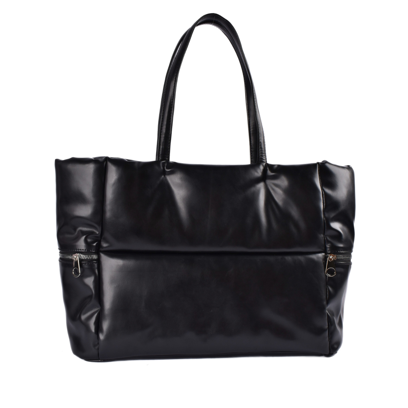 Elegantt Bag With Dual Zipper Detail Black Melouk