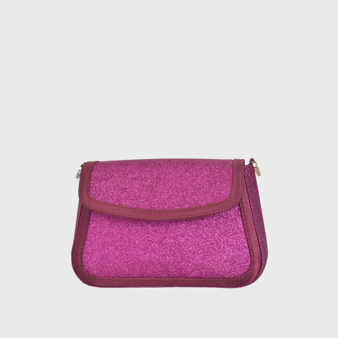 Crystal-Embellished Clutch Bag Fuchsia