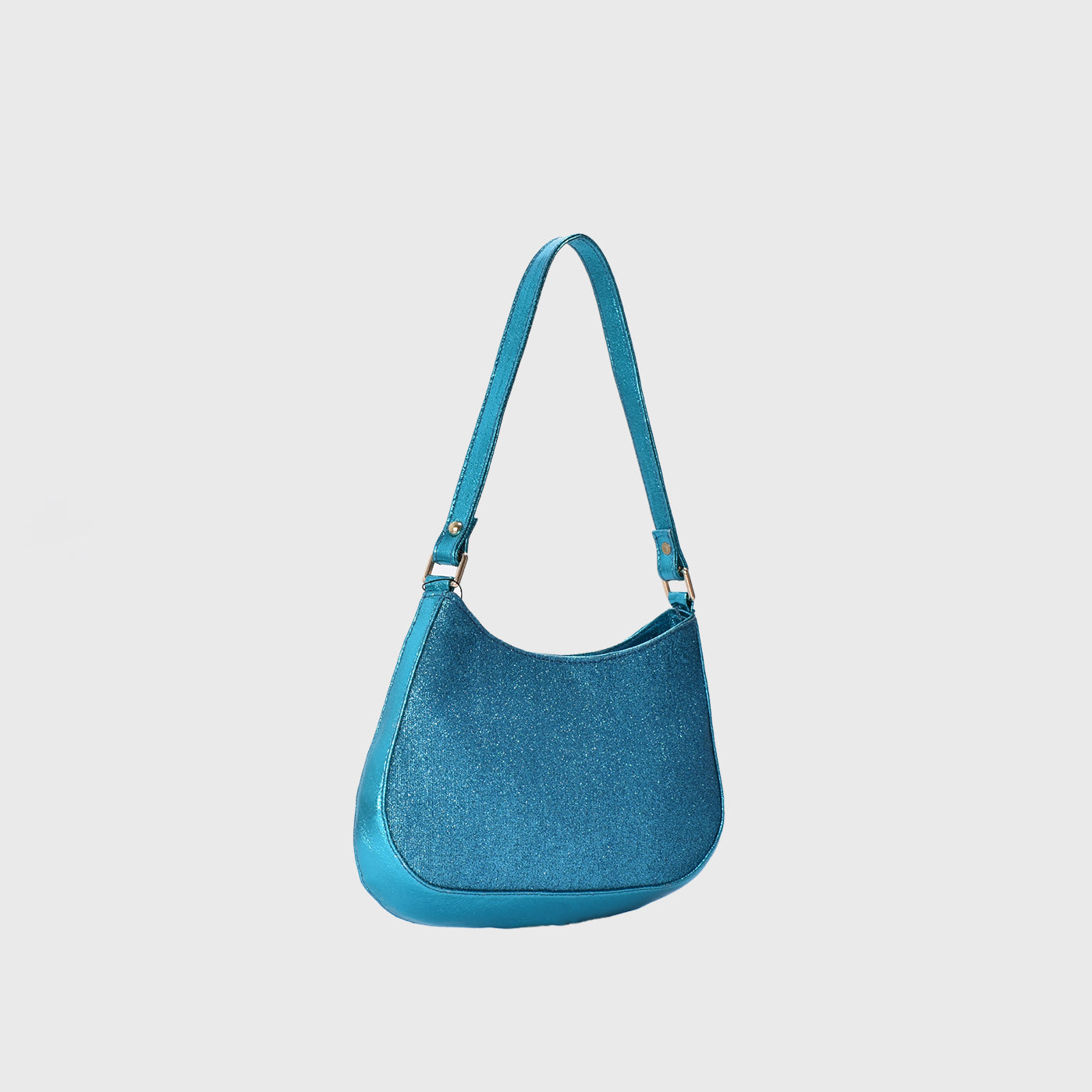 Crystal-Embellished Clutch Bag Turquoise