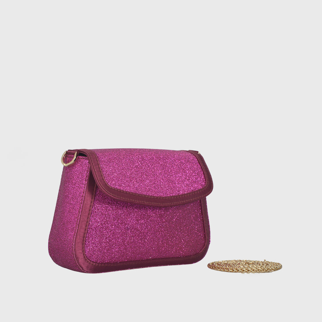 Crystal-Embellished Clutch Bag Fuchsia