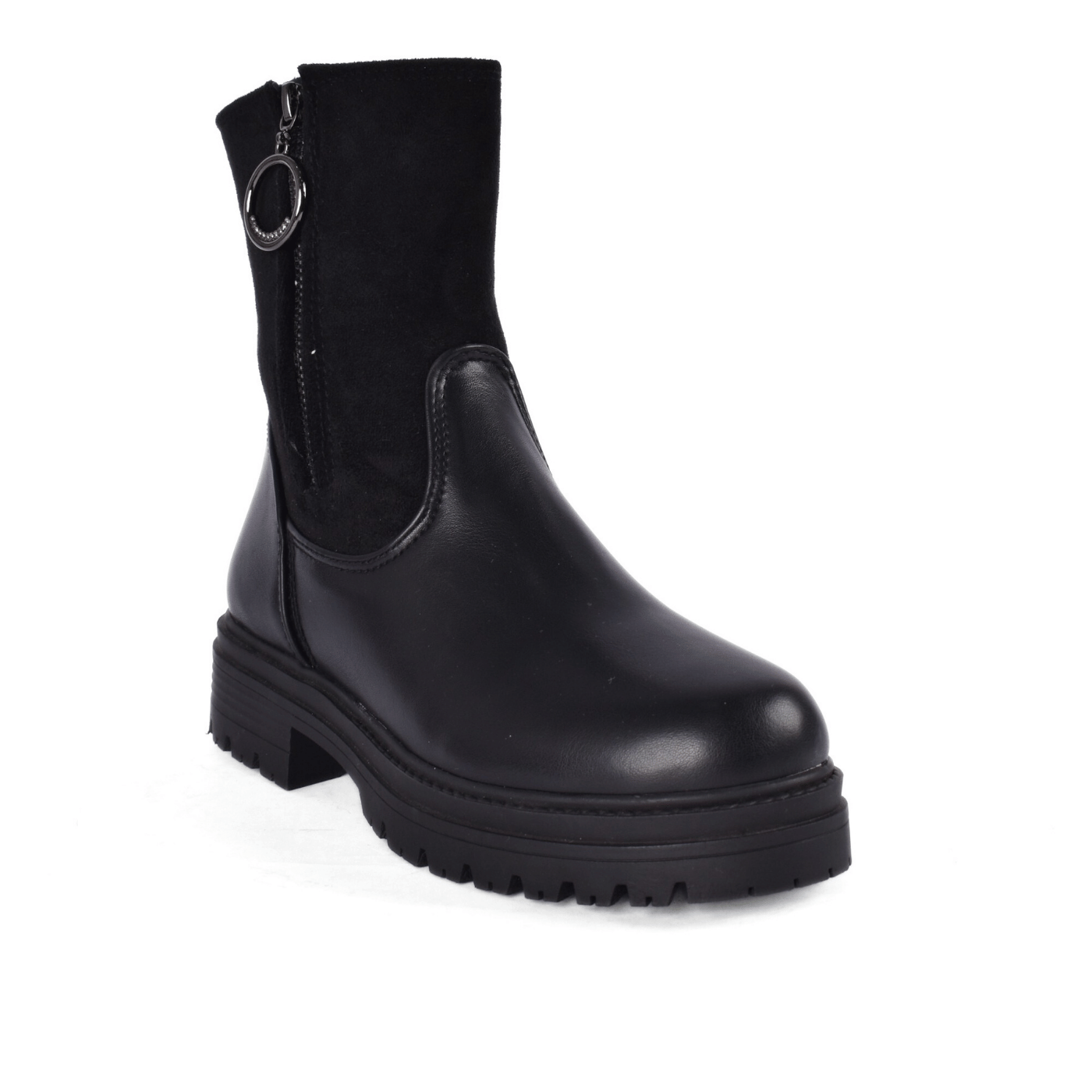 Solid Leather Look Boots