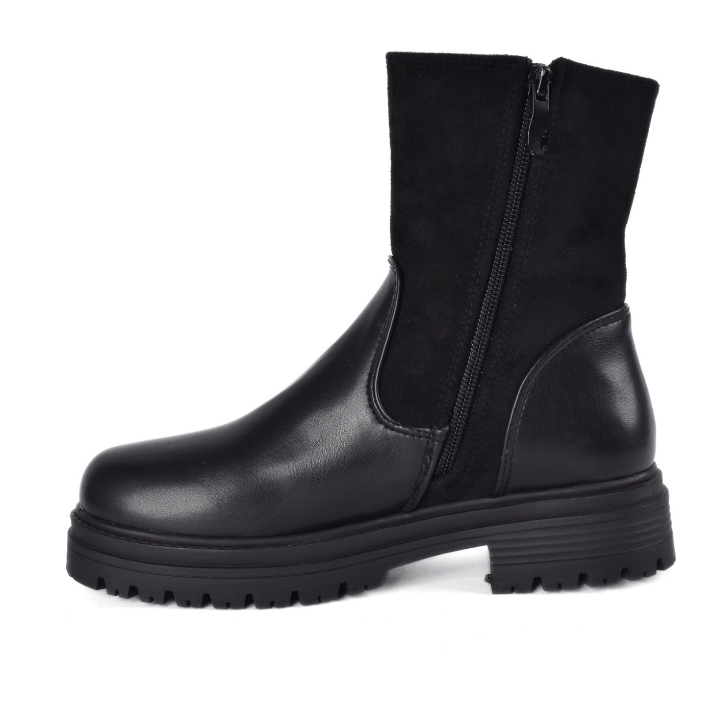 Solid Leather Look Boots