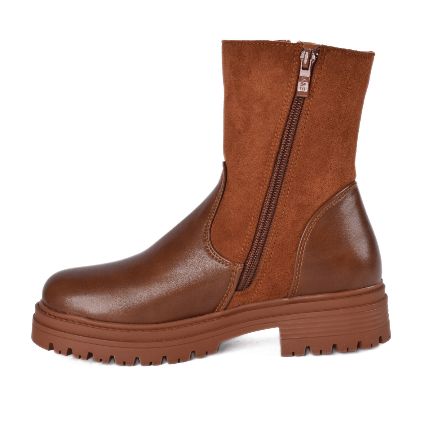 Solid Leather Look Boots