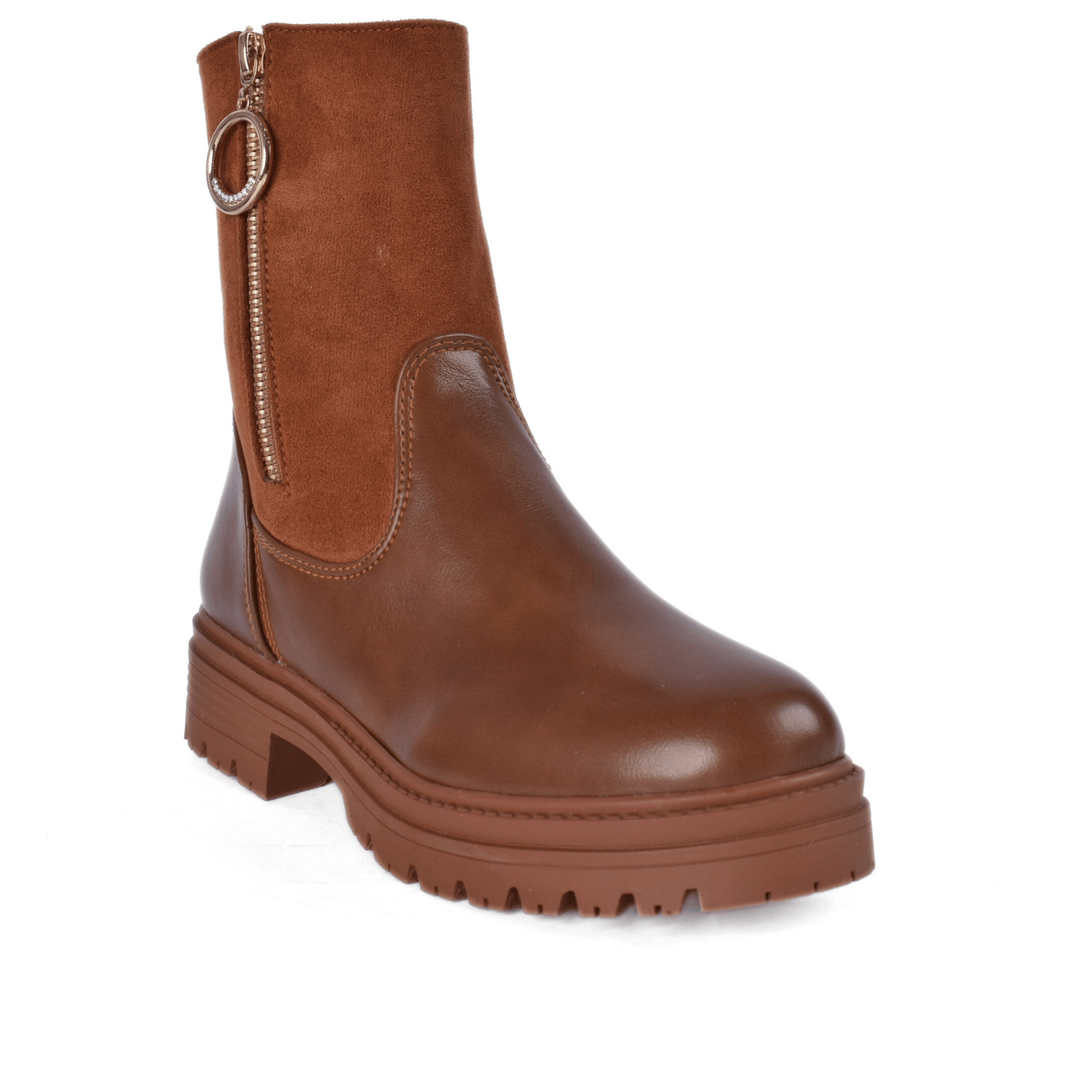 Solid Leather Look Boots