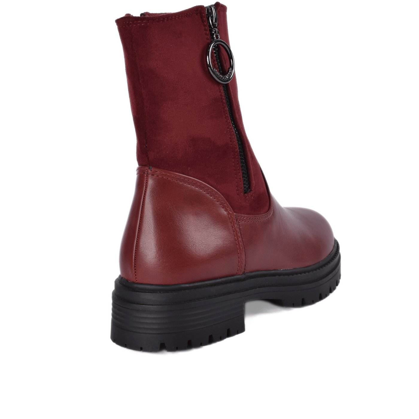 Solid Leather Look Boots