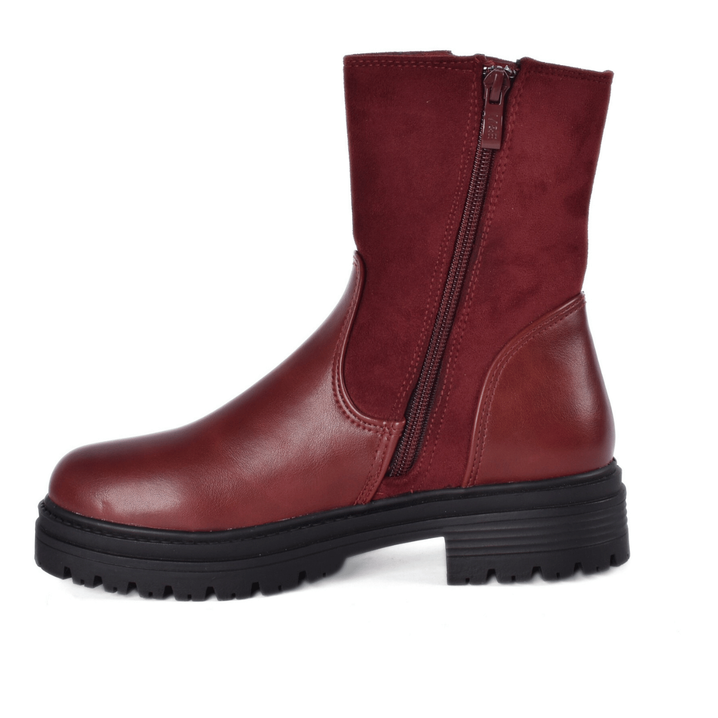 Solid Leather Look Boots