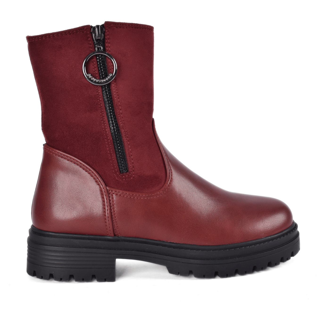 Solid Leather Look Boots