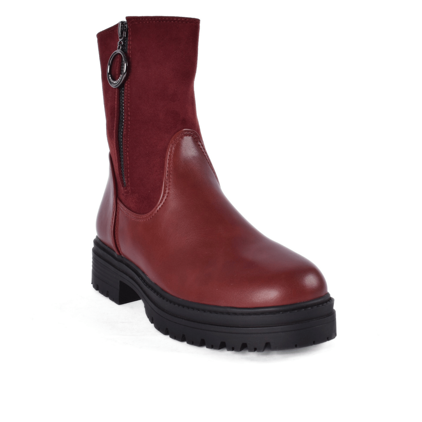 Solid Leather Look Boots