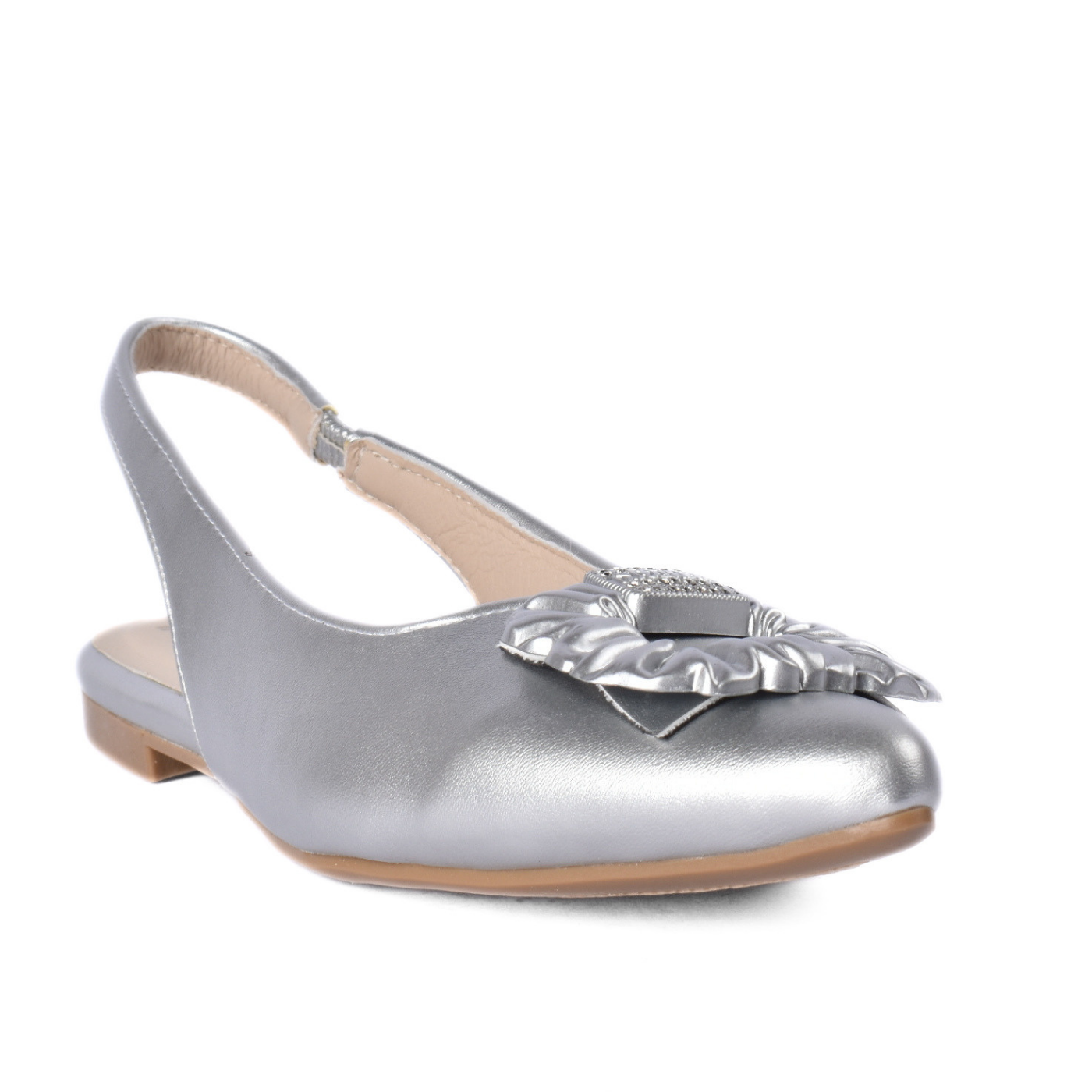 Soft Chic Steps Flat Shoes Silver