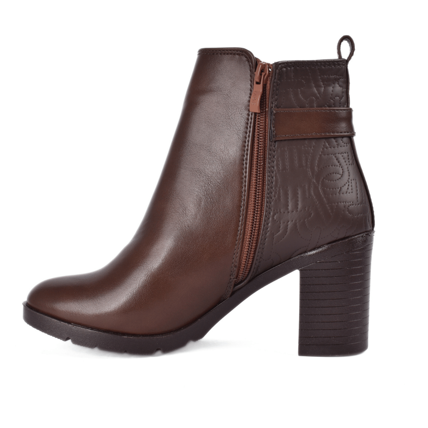 Heeled Ankle Boots with Buckle