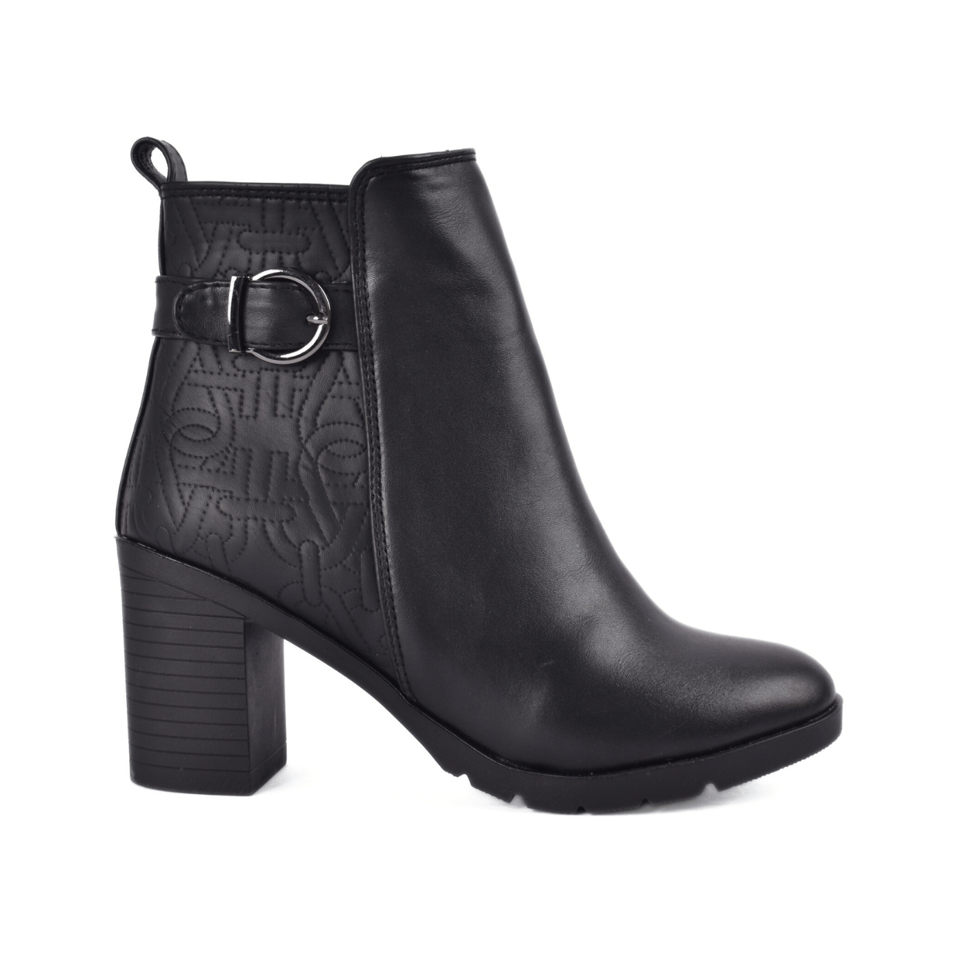 Heeled Ankle Boots with Buckle