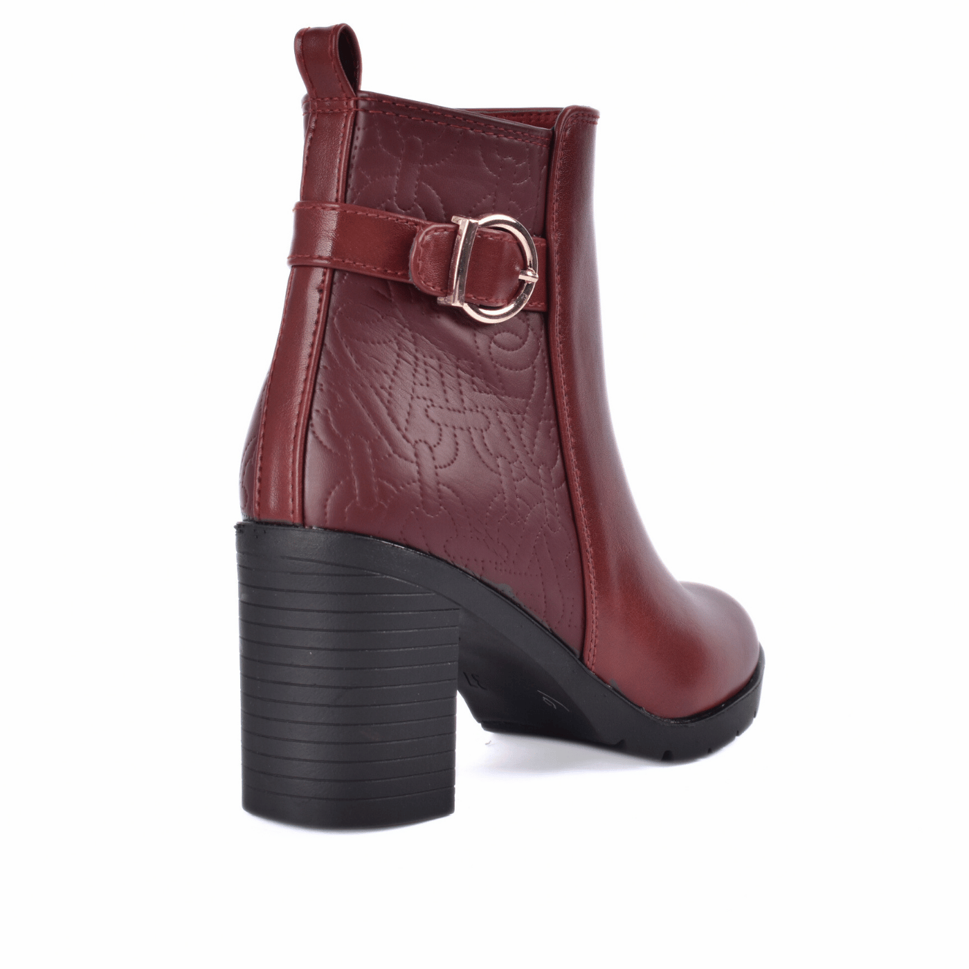 Heeled Ankle Boots with Buckle
