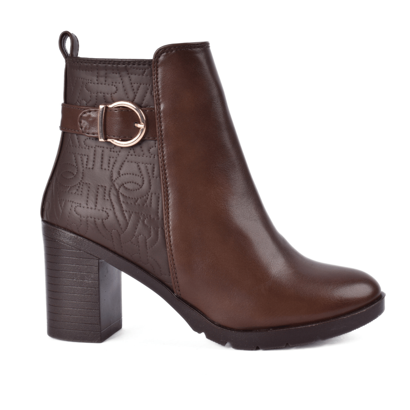 Heeled Ankle Boots with Buckle