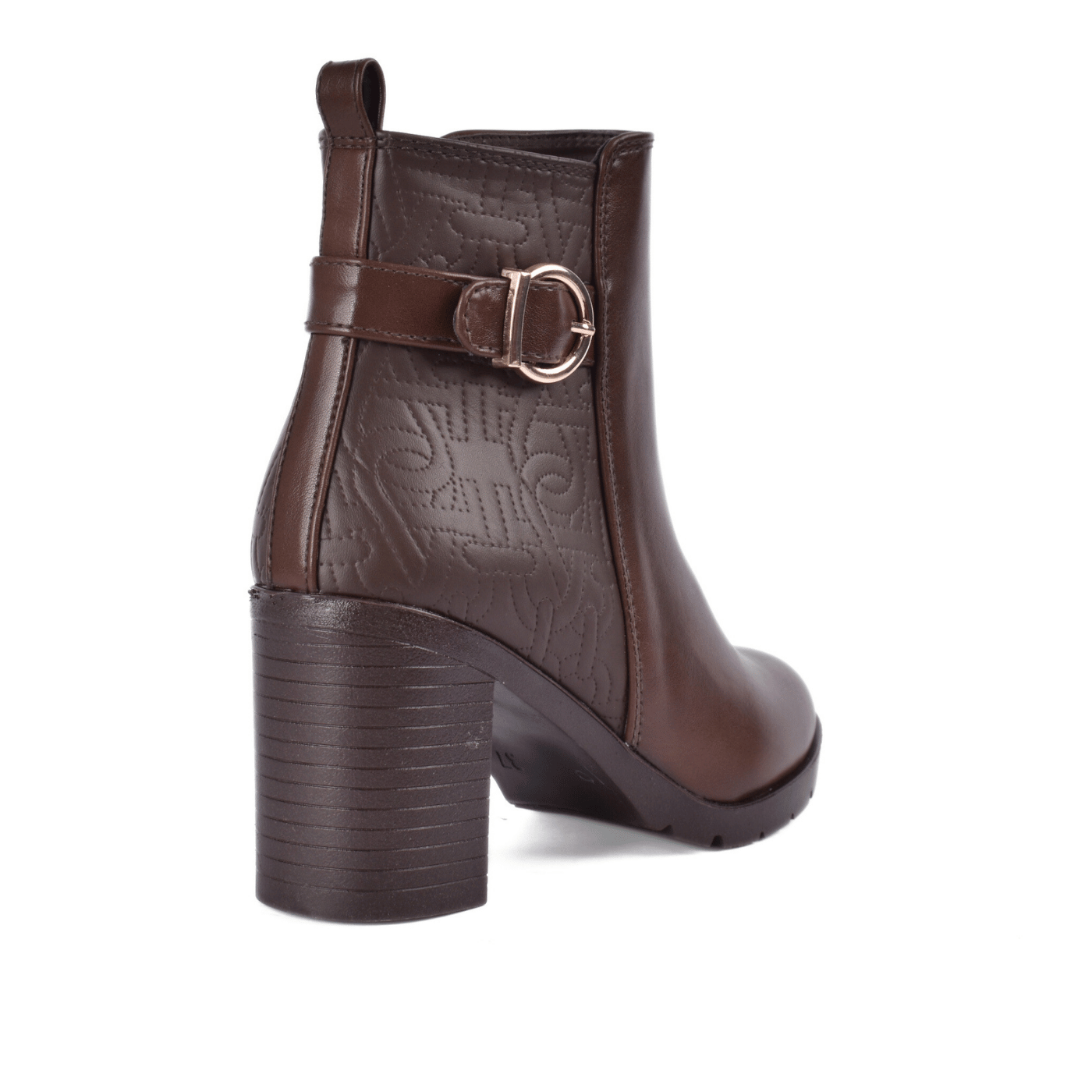 Heeled Ankle Boots with Buckle