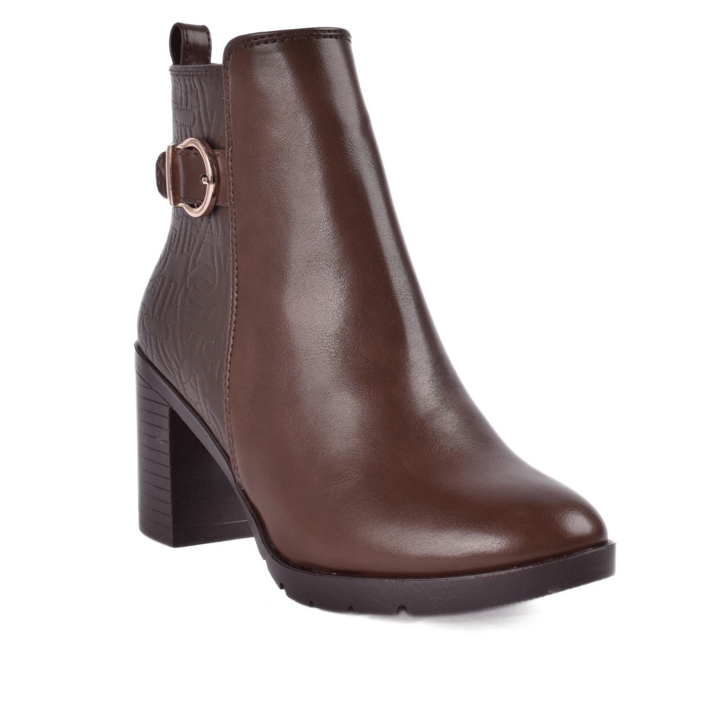 Heeled Ankle Boots with Buckle