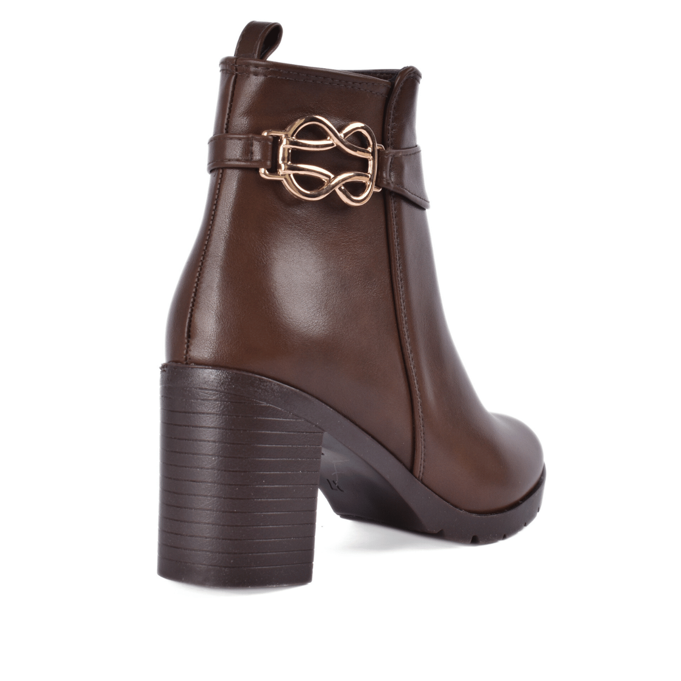 Chic Heeled Boots with Simple Strap Buckle