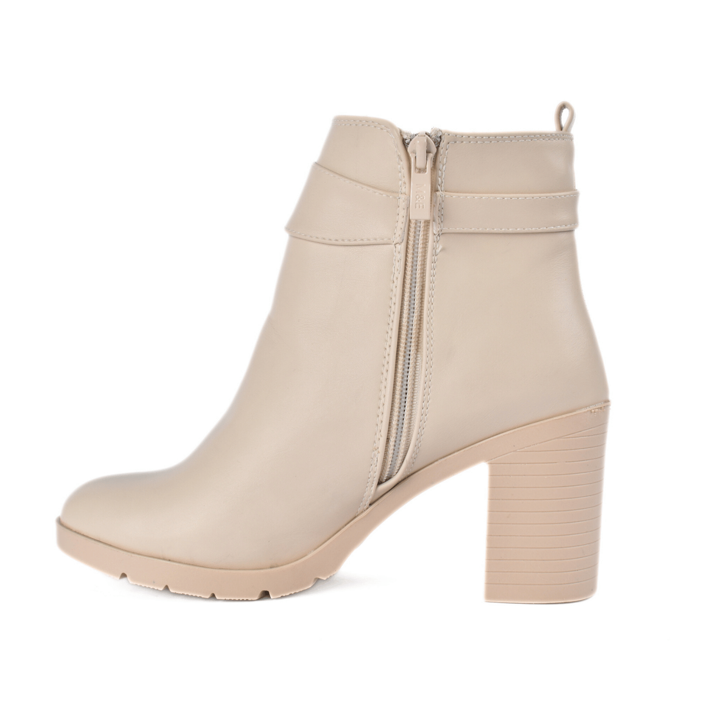 Chic Heeled Boots with Simple Strap Buckle