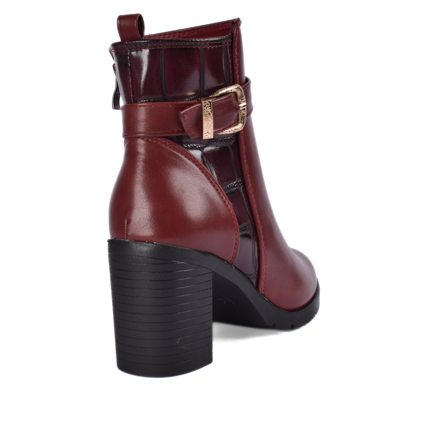 Premium Leather Ankle Boot with Block Heel