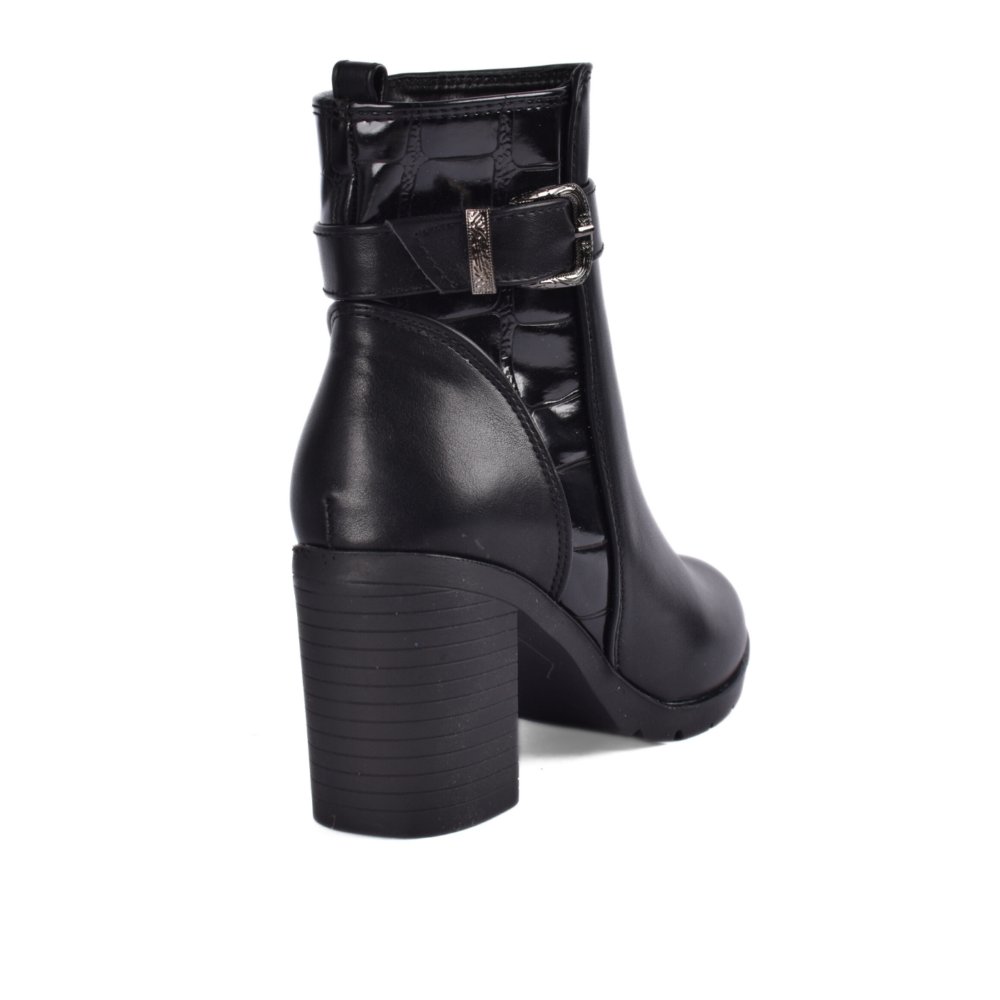 Premium Leather Ankle Boot with Block Heel