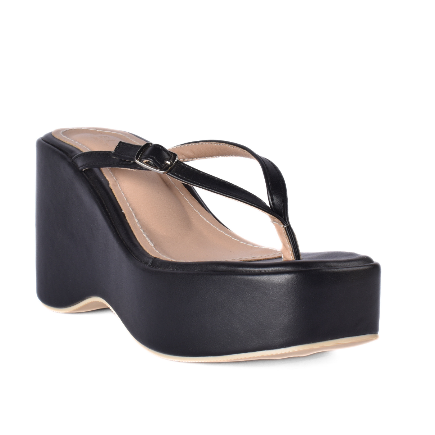 Slipper Buckle Strap Design Black